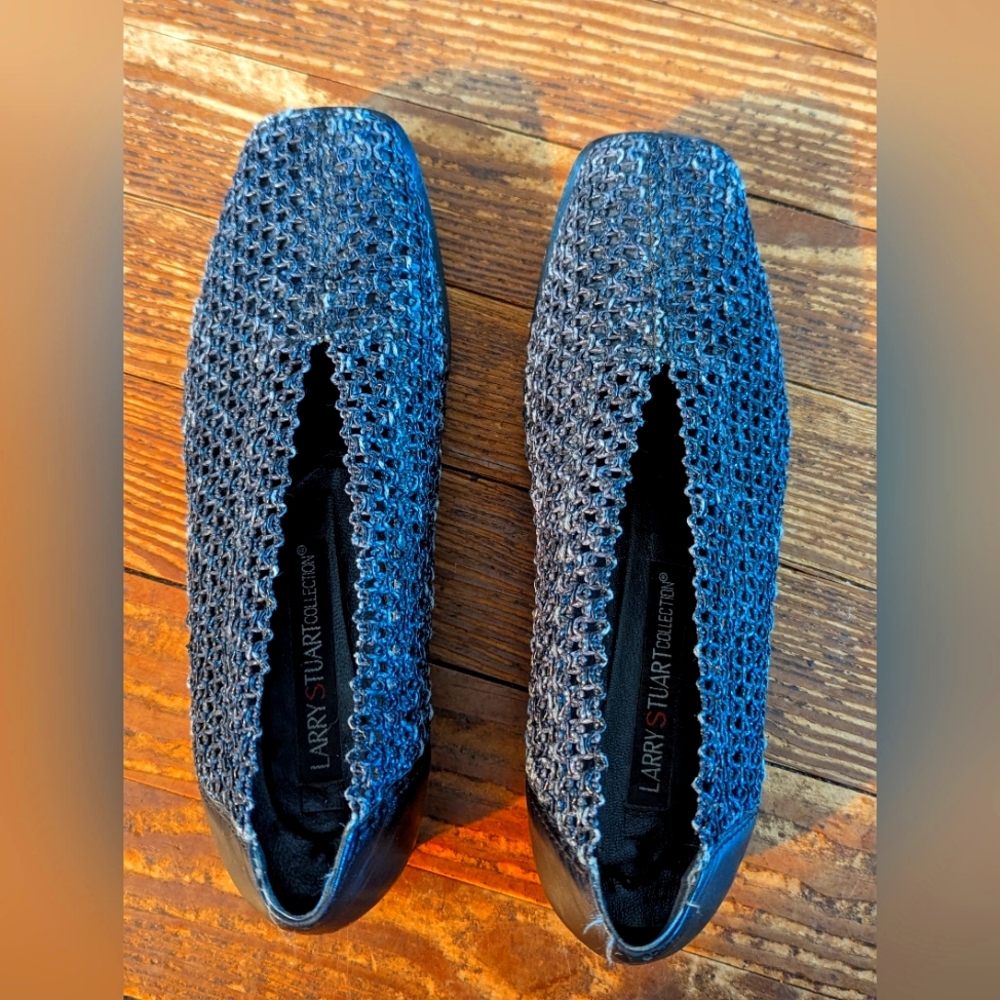 Vintage Larry Stuart woven leather shoes